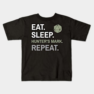 DnD Ranger Eat Sleep Hunter's Mark Repeat Kids T-Shirt